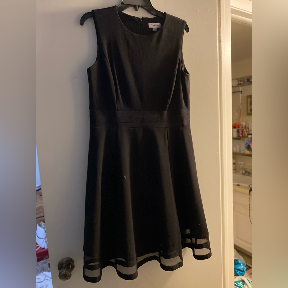 Calvin Klein sleeveless black summer dress size 12.